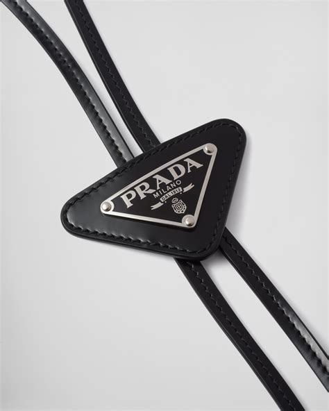 prada brushed leather bolo tie|brushed leather bolo tie .